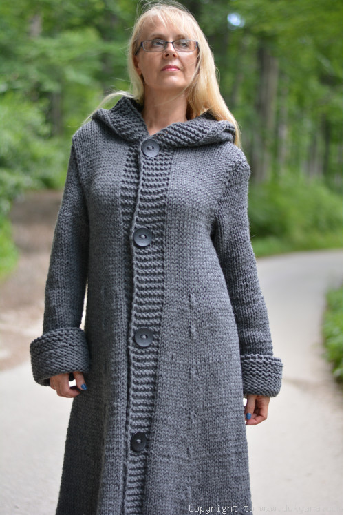 Long grey wool cardigan cheap